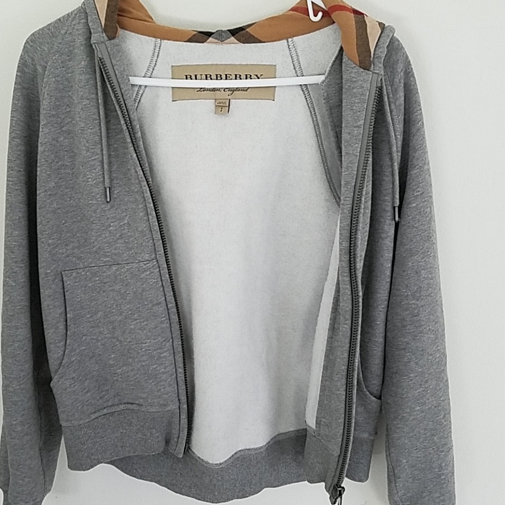 Gray Burberry "Claredon" hoodie